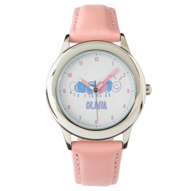 Montre Dessin de vers de gribouillis personnalisé pour en (devant)