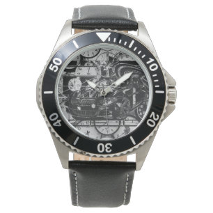 Montre Dessin d'encre de Montage - voiture de sport le ch