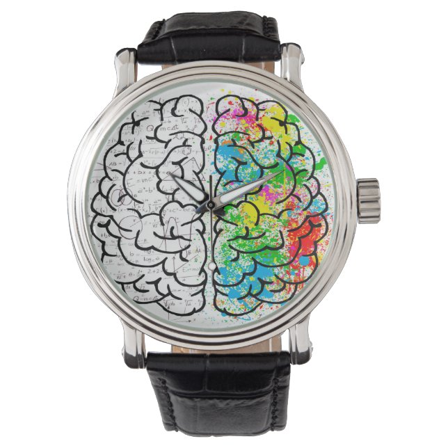 Montre Dessin d'idée de psychologie cérébrale (devant)