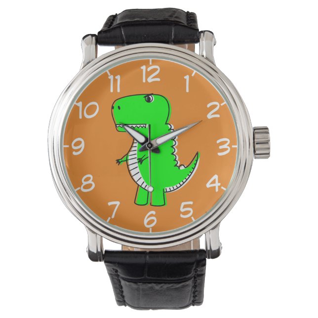 Montre Dessin Dinosaure Vert (devant)