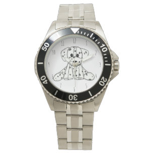Montre Dessin simple de contour de chien en peluche dalma