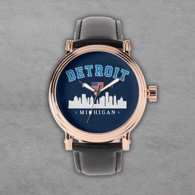 Montre Detroit Michigan Est. 1701 Funny (Créateur téléchargé)