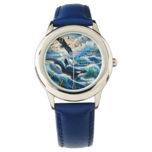 Montre Deutéronome 31:8 Océan chrétien avec coucher de so
