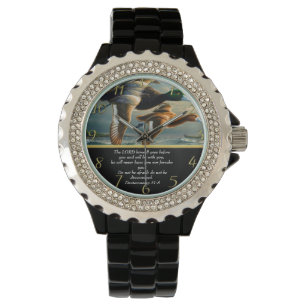 Montre Deutéronome croix de la foi chrétienne avec canard