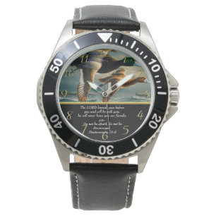 Montre Deutéronome croix de la foi chrétienne avec canard