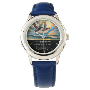 Montre Deutéronome croix de la foi chrétienne avec canard