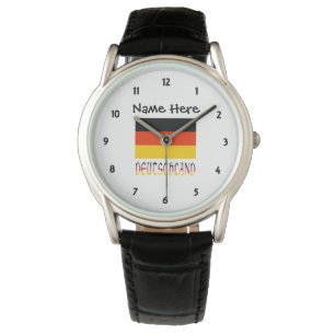 Montre Deutschland et drapeau allemand personnalisés