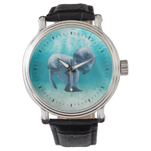 Montre Deux lamantins nageant