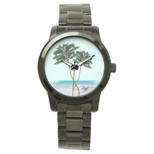 Montre Deux palmiers en bord de mer