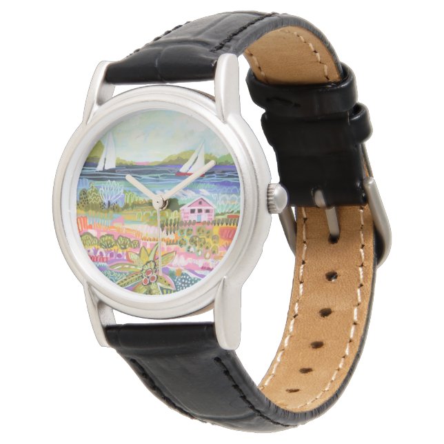Montre Deux voiliers et chalet (Incliné)