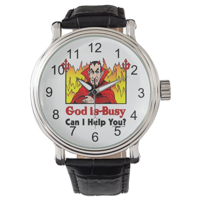 Montre Dieu Est Occupé, Puis-Je Vous Aider ? (devant)