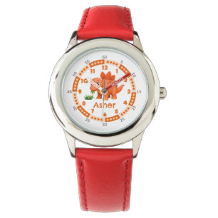 Montre Dino de chronologie de Stegosaurus Orange personna