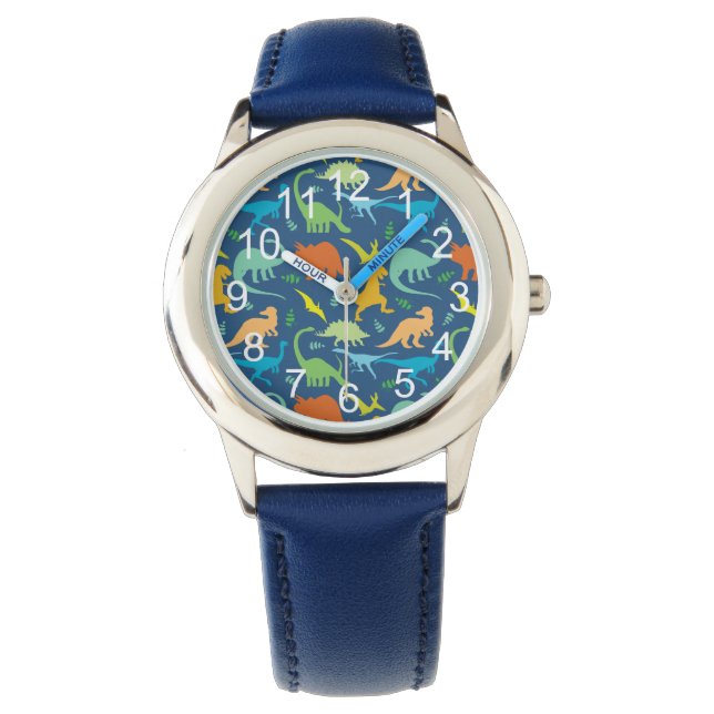Montre Dinosaures colorés (devant)