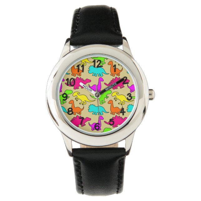 Montre Dinosaures colorés (devant)
