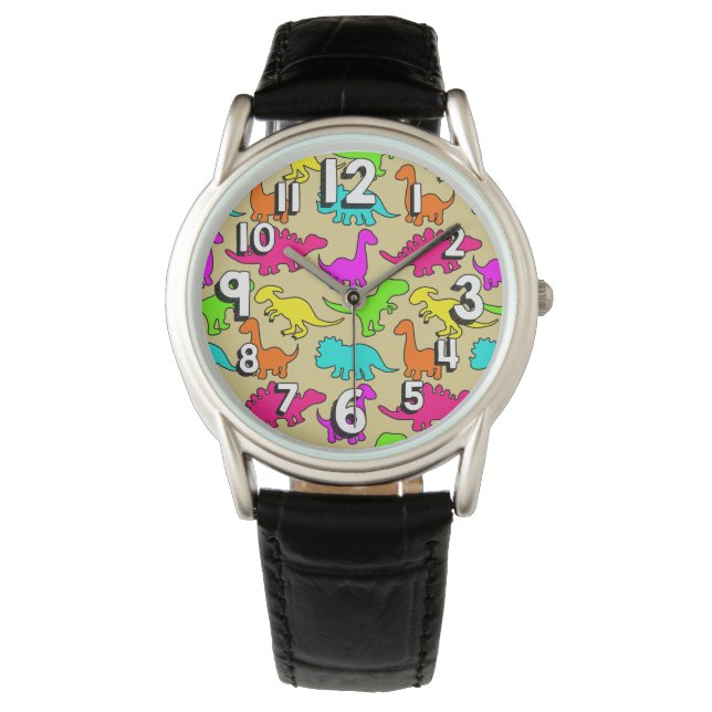 Montre Dinosaures colorés (devant)
