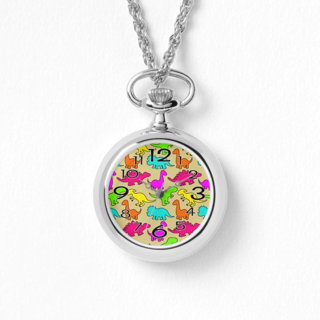 Montre Dinosaures colorés (Recto)