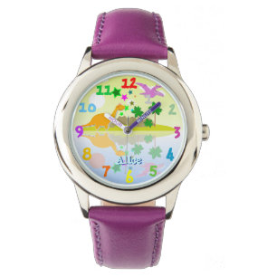 Montre Dinosaures de l'île tropicale mignonne