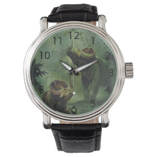 Montre Dinosaures vintage, Centrosaurus dans la jungle