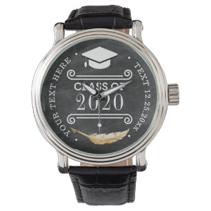 Montre Diplôme Retro Chalkboard Personnalisé Luxe