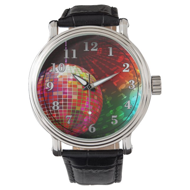 Montre Disco Night Retro 70's Disco Ball (devant)