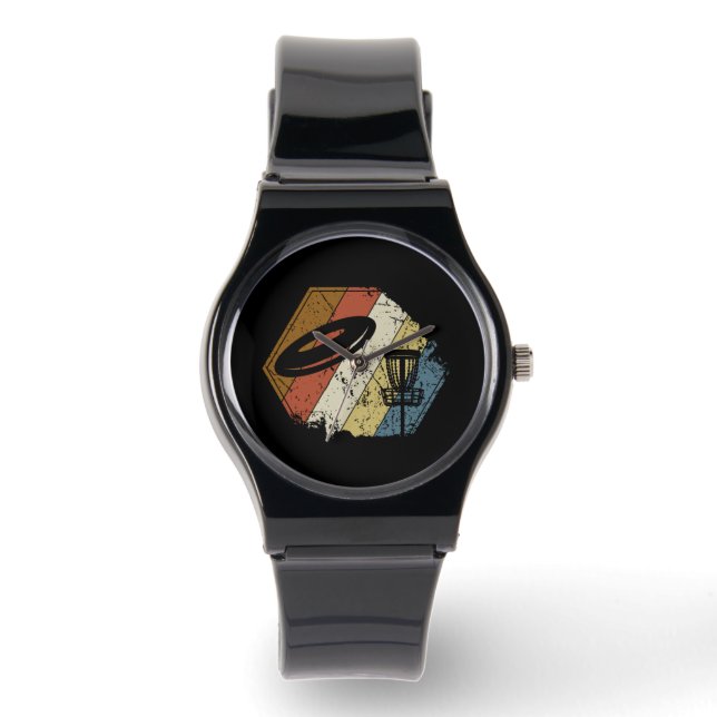 Montre Disque Golf Panier Rétro (Recto)