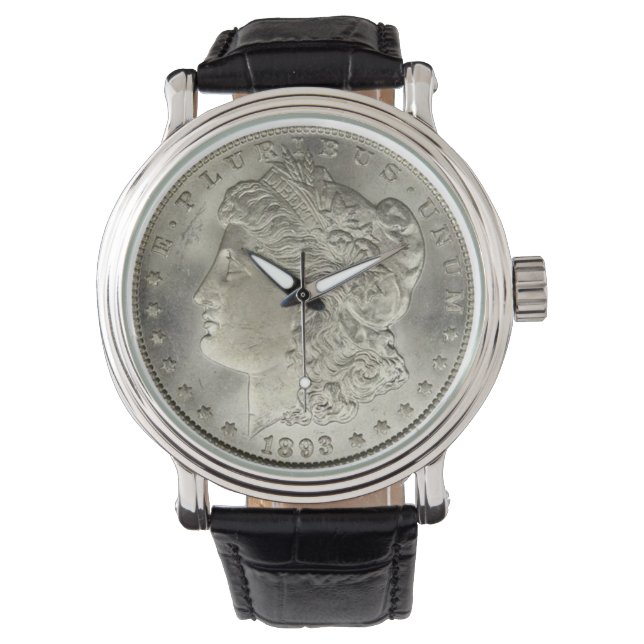 Montre Dollar argent Morgan 1893 (devant)