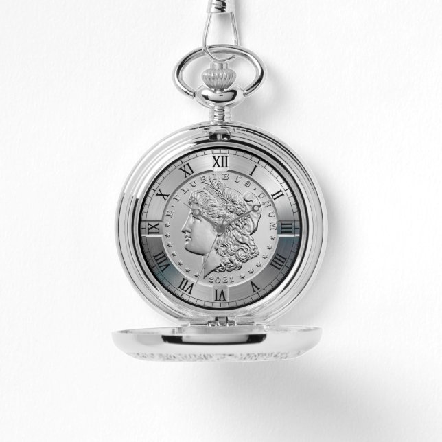 Montre Dollar argenté commémoratif Morgan Obverse ~ * ~ (Recto)