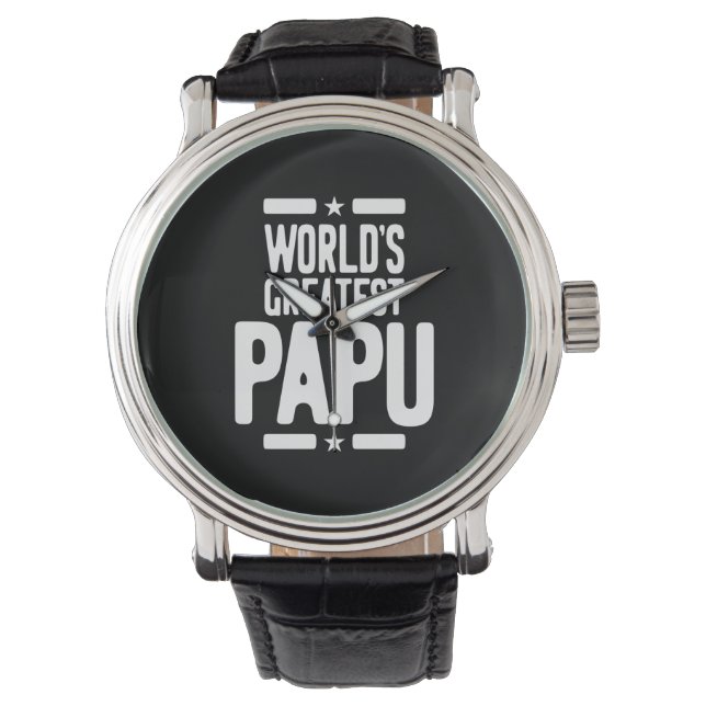 Montre Don du plus grand Père Papu du monde (devant)