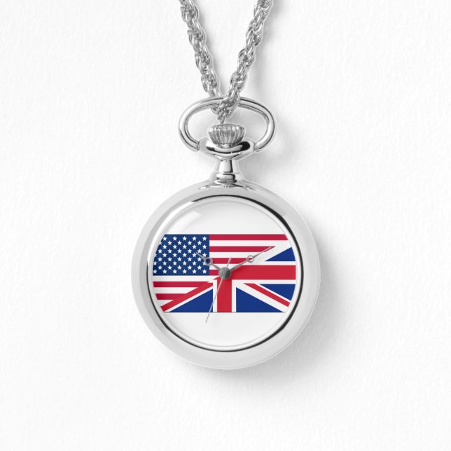 Montre Double Citoyenne Américaine Britanniques Drapeau W (Recto)