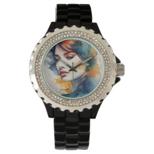 Montre Double exposition art femme