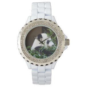 Montre d'ours Panda en strass féminin