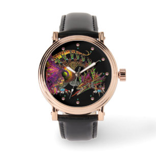 MONTRE DRAGO / DRAGON IMAGINAIRE EN OR ET NOIR