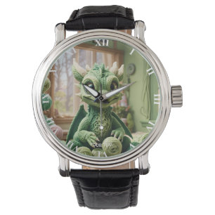 Montre Dragon à fils vert mignon Imaginaire