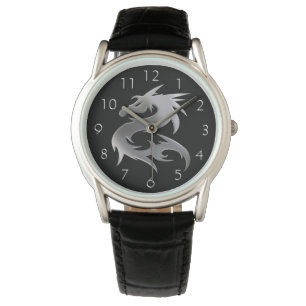 Montre Dragon argenté