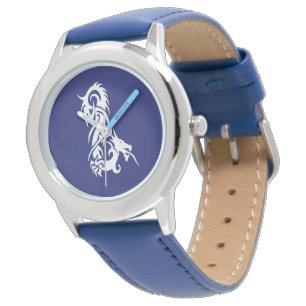 Montre Dragon blanc aux yeux rouges