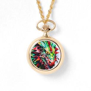 Montre Dragon de respiration par feu vert et rouge