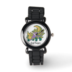 Montre Dragon feuille pixel art