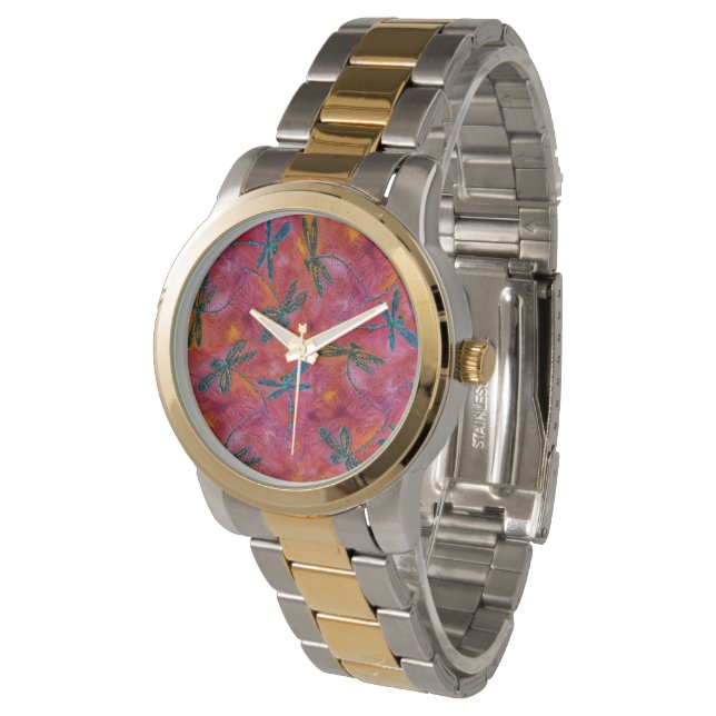 Montre Dragonfly Magenta (Incliné)