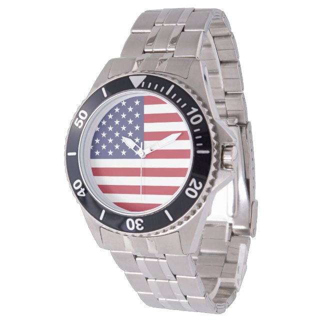 Montre Drapeau 2 des États-Unis d'Amérique (Incliné)