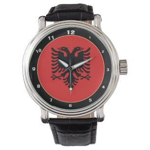 Montre Drapeau albanais et patriote de mode albanais/spor