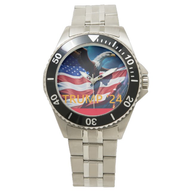 Montre Drapeau américain Aigle TRUMP 2024 (devant)