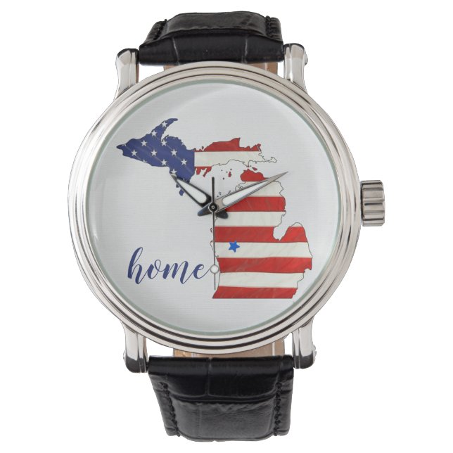 Montre Drapeau américain du Michigan (devant)