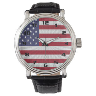 Montre Drapeau américain patriotique Design spécial