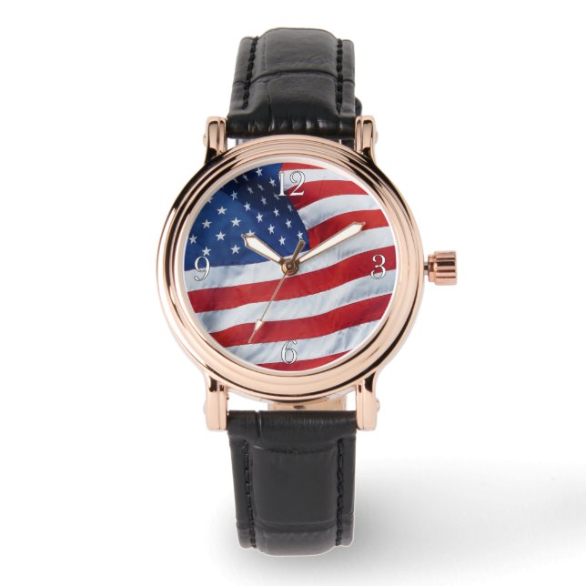 Montre Drapeau américain Patriotique Wristwatch (Recto)