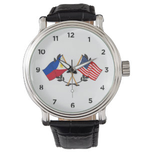 Montre Drapeau américain philippin Patrimoine philippin v