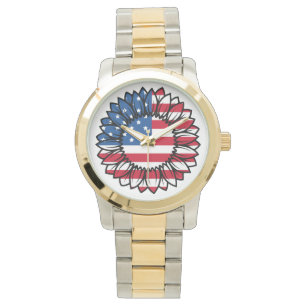 Montre Drapeau américain Tournesol-32222