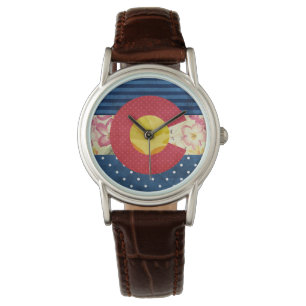 Montre Drapeau chic minable d'état de   le Colorado