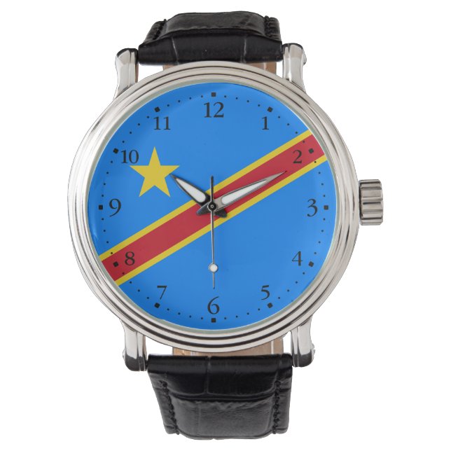 Montre Drapeau Congo Kinshasa (devant)