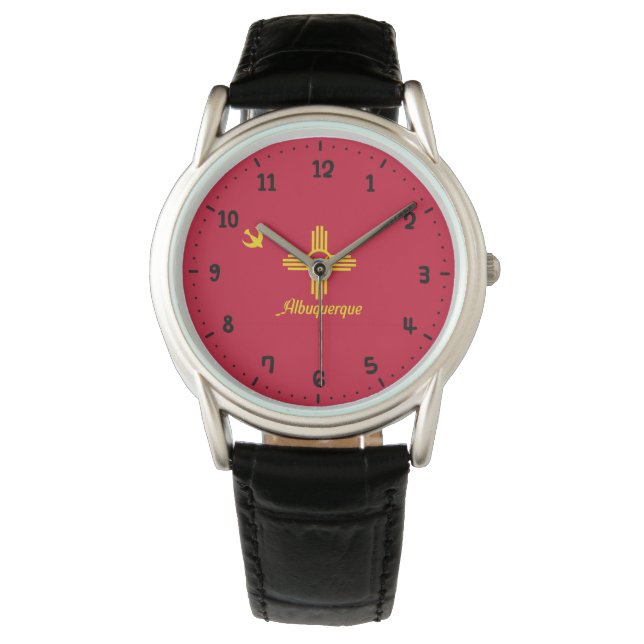 Montre Drapeau d'Albuquerque, Nouveau-Mexique Watch (devant)