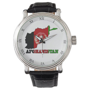 Montre Drapeau dans la carte de l'Afghanistan